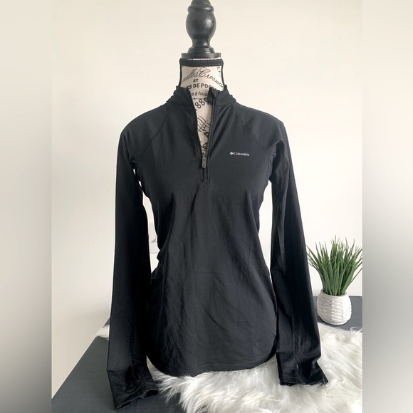 Columbia Workout Top Long Sleeve “Sloan Ridge quarter zip pullover Black SZ:US M - Picture 1 of 5